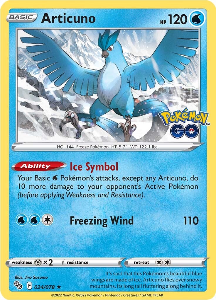 Articuno (024/078) [Pokémon GO] | Jomio and Rueliete's Cards and Comics