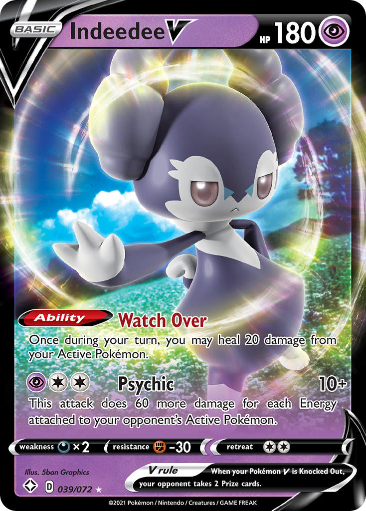 Indeedee V (039/072) [Sword & Shield: Shining Fates] | Jomio and Rueliete's Cards and Comics