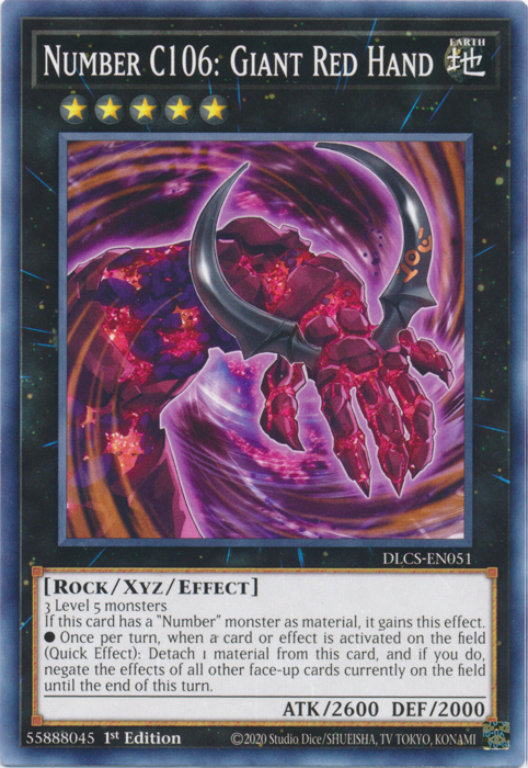 Number C106: Giant Red Hand [DLCS-EN051] Common | Jomio and Rueliete's Cards and Comics