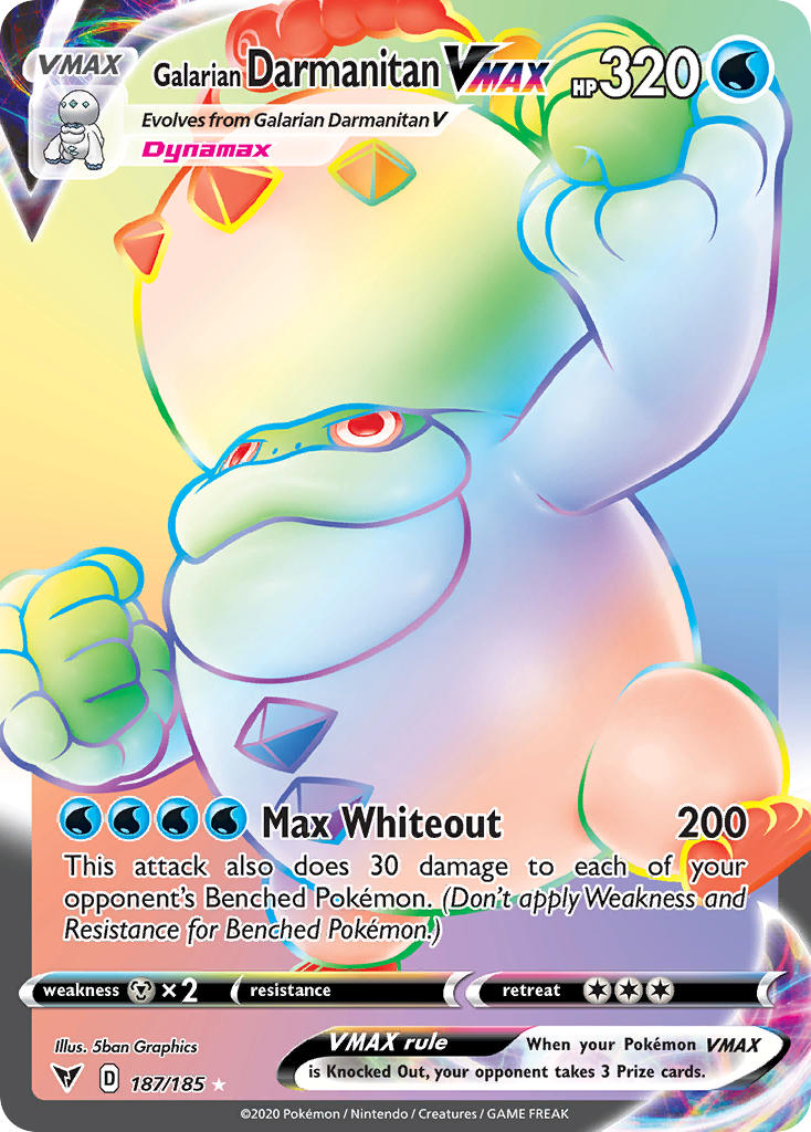 Galarian Darmanitan VMAX (187/185) [Sword & Shield: Vivid Voltage] | Jomio and Rueliete's Cards and Comics