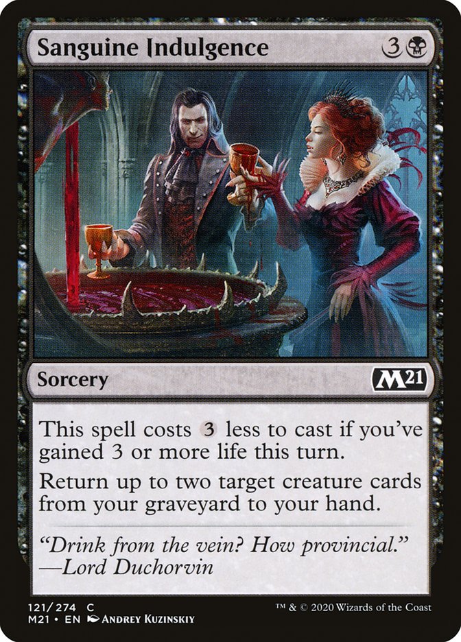 Sanguine Indulgence [Core Set 2021] | Jomio and Rueliete's Cards and Comics