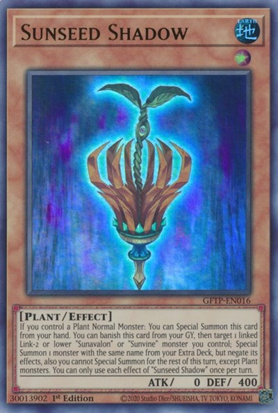 Sunseed Shadow [GFTP-EN016] Ultra rare | Jomio and Rueliete's Cards and Comics