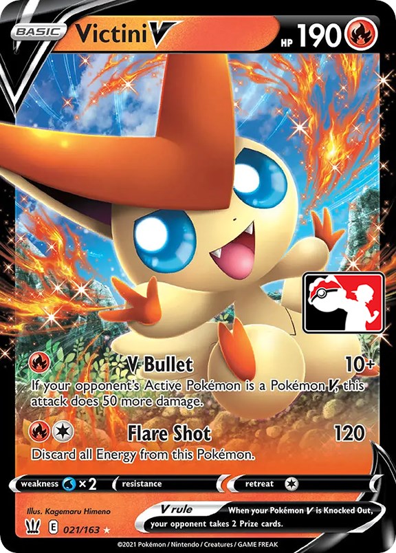 Victini V (021/163) [Prize Pack Series One] | Jomio and Rueliete's Cards and Comics