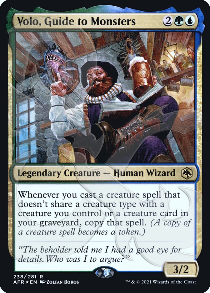 Volo, Guide to Monsters (Ampersand Promo) [Dungeons & Dragons: Adventures in the Forgotten Realms Promos] | Jomio and Rueliete's Cards and Comics