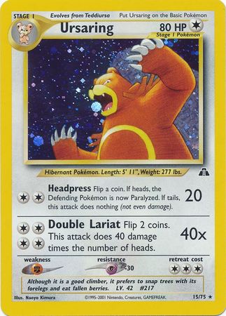 Ursaring (15/75) [Neo Discovery Unlimited] | Jomio and Rueliete's Cards and Comics