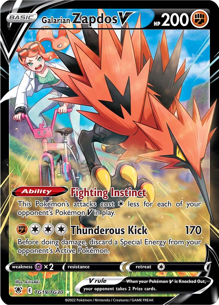 Galarian Zapdos V (TG19/TG30) [Sword & Shield: Astral Radiance] | Jomio and Rueliete's Cards and Comics