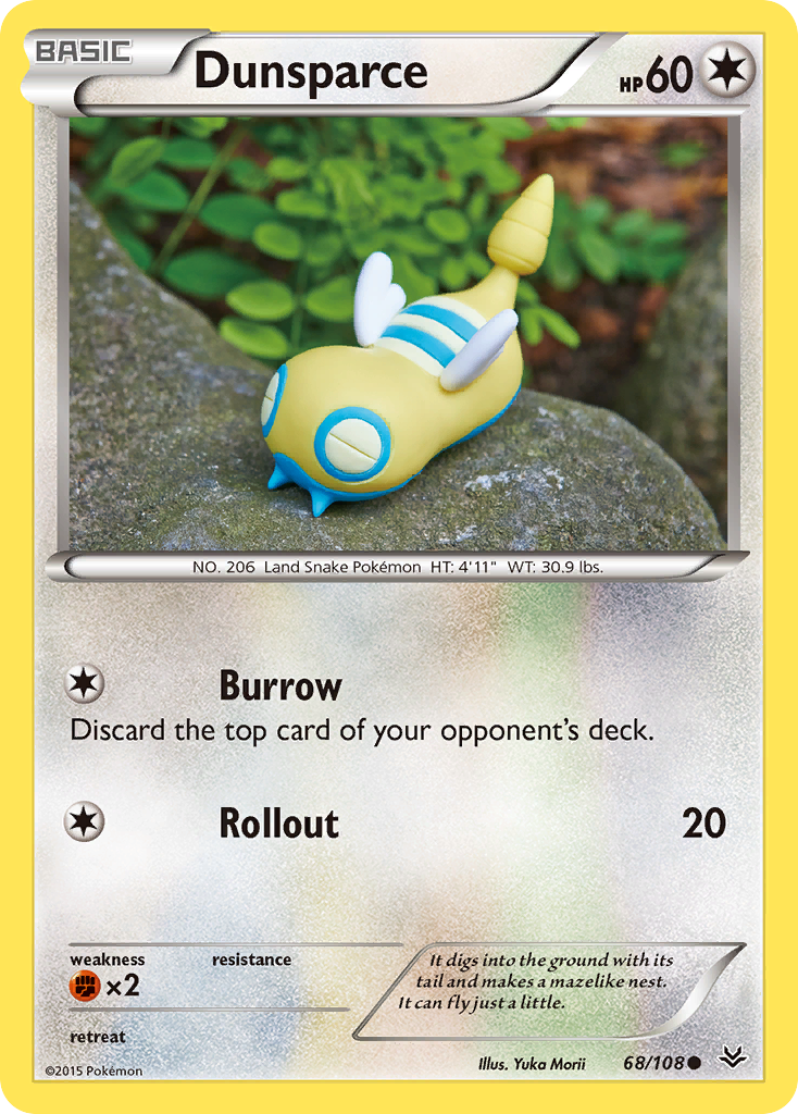 Dunsparce (68/108) [XY: Roaring Skies] | Jomio and Rueliete's Cards and Comics