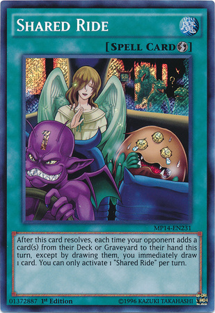 Shared Ride [MP14-EN231] Secret Rare | Jomio and Rueliete's Cards and Comics