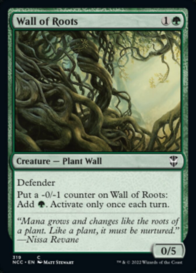 Wall of Roots [Streets of New Capenna Commander] | Jomio and Rueliete's Cards and Comics