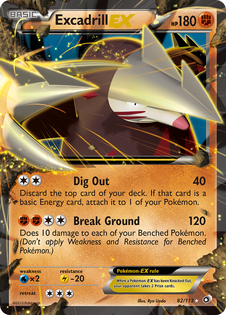 Excadrill EX (82/113) [Black & White: Legendary Treasures] | Jomio and Rueliete's Cards and Comics