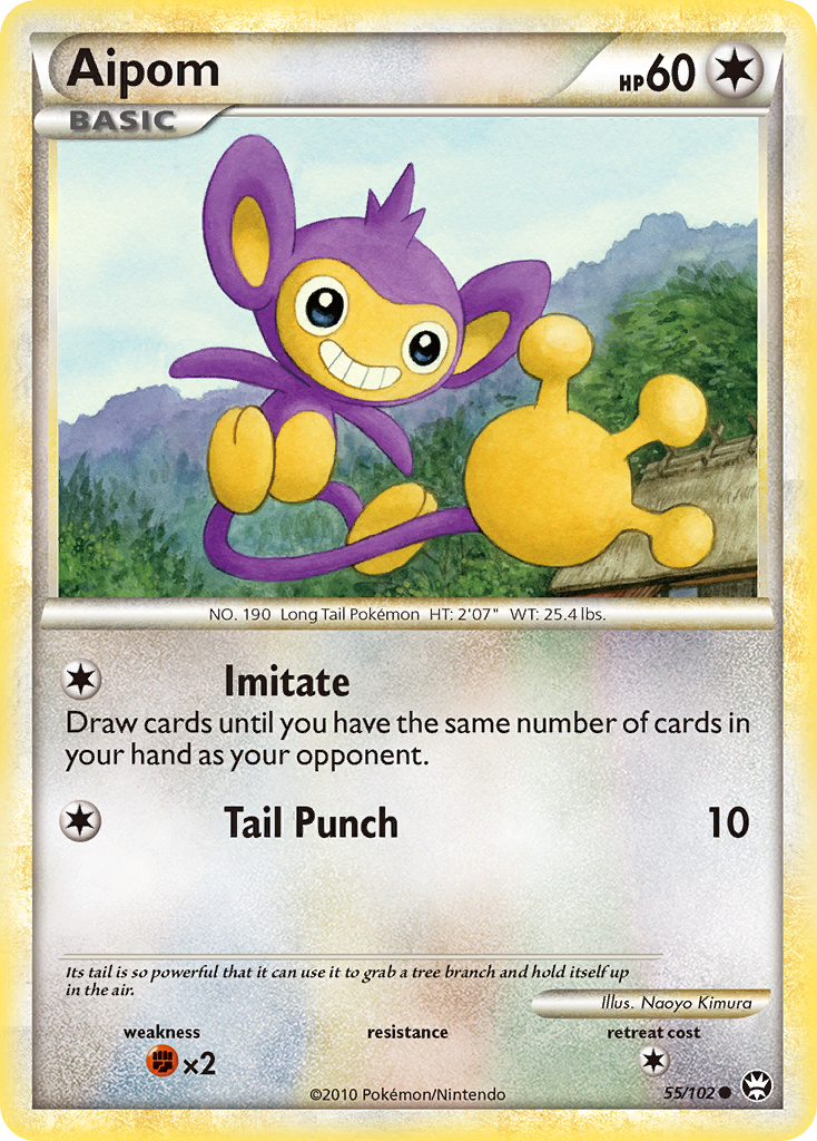 Aipom (55/102) [HeartGold & SoulSilver: Triumphant] | Jomio and Rueliete's Cards and Comics