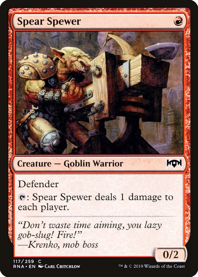 Spear Spewer [Ravnica Allegiance] | Jomio and Rueliete's Cards and Comics