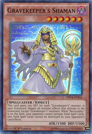 Gravekeeper's Shaman [MP14-EN214] Super Rare | Jomio and Rueliete's Cards and Comics