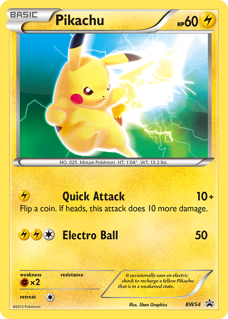 Pikachu (BW54) [Black & White: Black Star Promos] | Jomio and Rueliete's Cards and Comics
