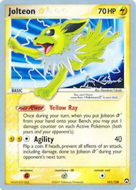 Jolteon Star (101/108) (Psychic Lock - Jason Klaczynski) [World Championships 2008] | Jomio and Rueliete's Cards and Comics