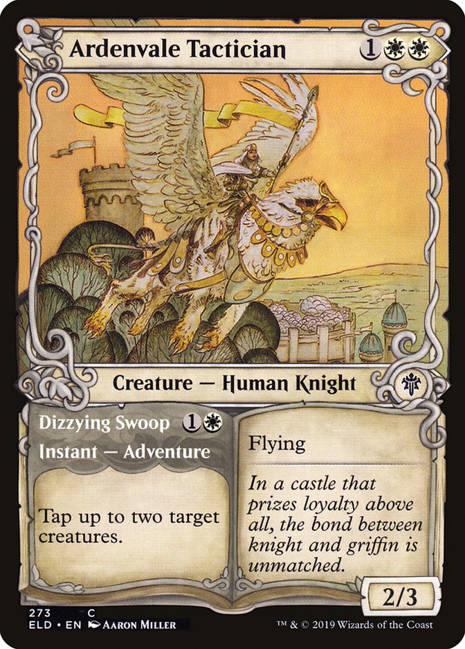 Ardenvale Tactician // Dizzying Swoop (Showcase) [Throne of Eldraine] | Jomio and Rueliete's Cards and Comics
