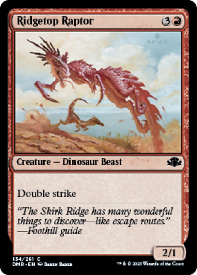 Ridgetop Raptor [Dominaria Remastered] | Jomio and Rueliete's Cards and Comics