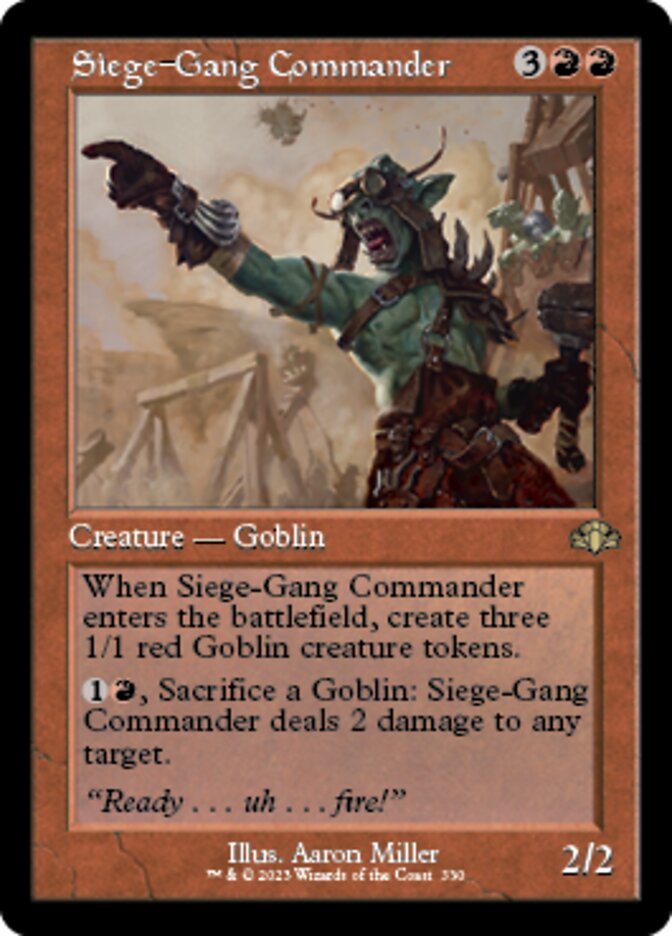 Siege-Gang Commander (Retro) [Dominaria Remastered] | Jomio and Rueliete's Cards and Comics