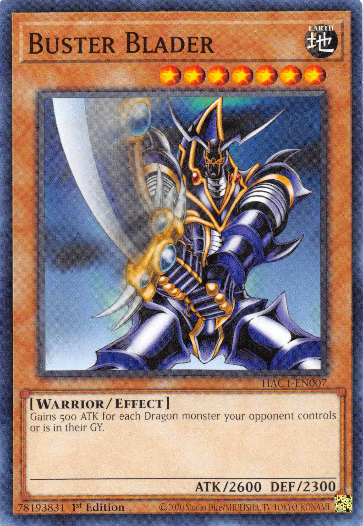Buster Blader (Duel Terminal) [HAC1-EN007] Parallel Rare | Jomio and Rueliete's Cards and Comics