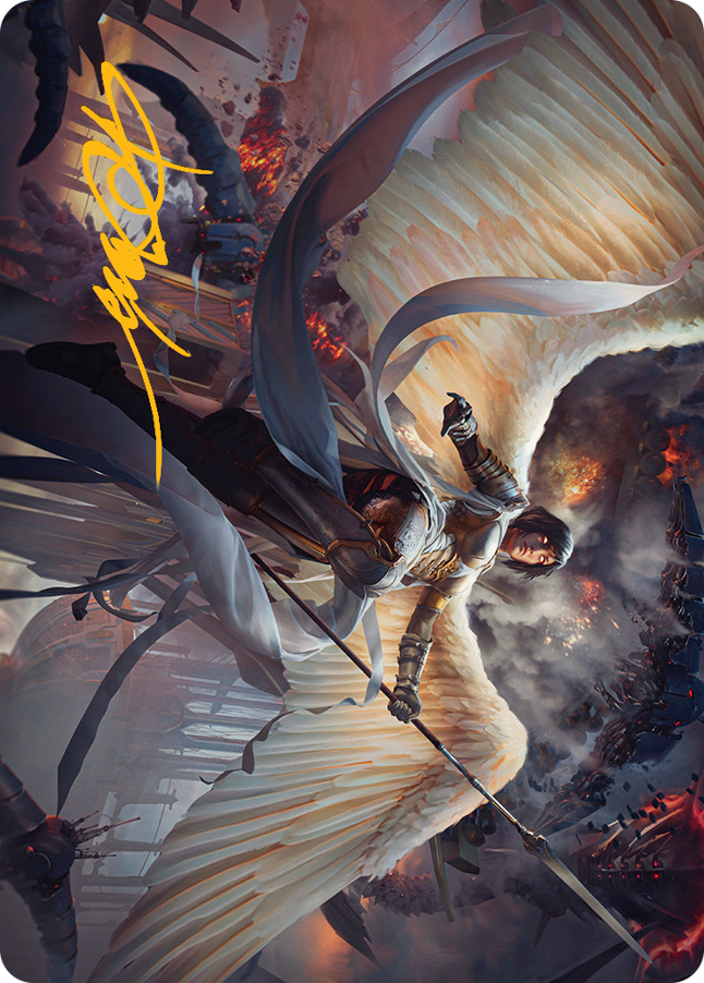 Serra Faithkeeper Art Card (Gold-Stamped Signature) [March of the Machine Art Series] | Jomio and Rueliete's Cards and Comics