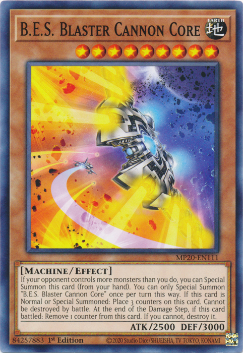 B.E.S. Blaster Cannon Core [MP20-EN111] Common | Jomio and Rueliete's Cards and Comics