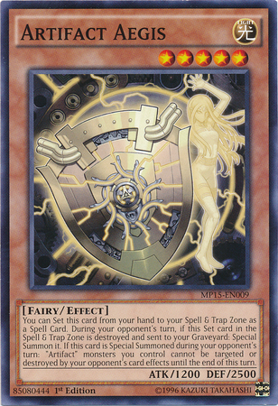 Artifact Aegis [MP15-EN009] Common | Jomio and Rueliete's Cards and Comics