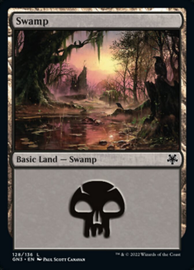 Swamp (128) [Game Night: Free-for-All] | Jomio and Rueliete's Cards and Comics