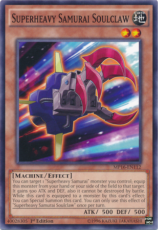 Superheavy Samurai Soulclaw [MP16-EN112] Common | Jomio and Rueliete's Cards and Comics