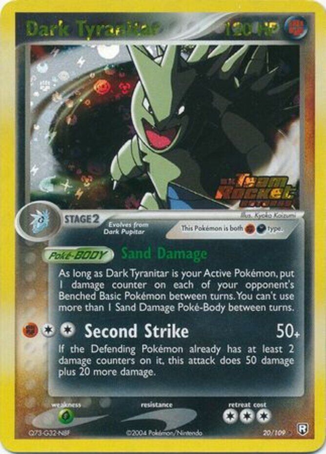 Dark Tyranitar (20/109) (Stamped) [EX: Team Rocket Returns] | Jomio and Rueliete's Cards and Comics