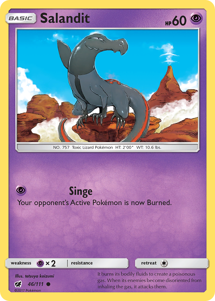 Salandit (46/111) [Sun & Moon: Crimson Invasion] | Jomio and Rueliete's Cards and Comics
