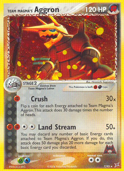 Team Magma's Aggron (7/95) [EX: Team Magma vs Team Aqua] | Jomio and Rueliete's Cards and Comics