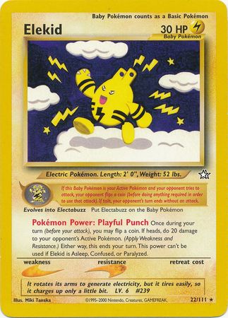 Elekid (22/111) [Neo Genesis Unlimited] | Jomio and Rueliete's Cards and Comics