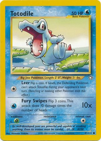Totodile (81/111) [Neo Genesis Unlimited] | Jomio and Rueliete's Cards and Comics