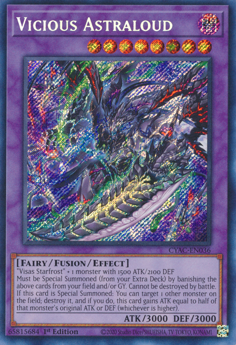 Vicious Astraloud [CYAC-EN036] Secret Rare | Jomio and Rueliete's Cards and Comics