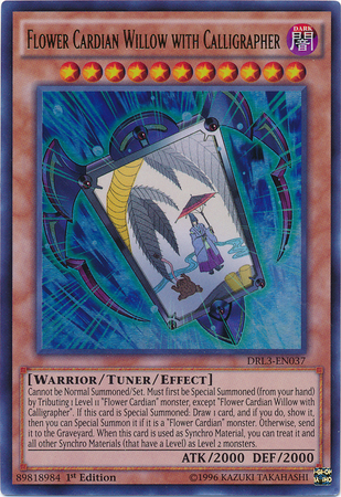 Flower Cardian Willow with Calligrapher [DRL3-EN037] Ultra Rare | Jomio and Rueliete's Cards and Comics