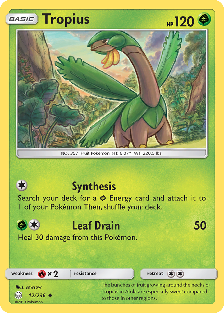 Tropius (12/236) [Sun & Moon: Cosmic Eclipse] | Jomio and Rueliete's Cards and Comics