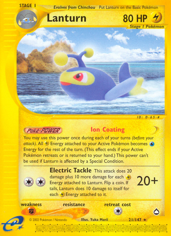 Lanturn (21/147) [Aquapolis] | Jomio and Rueliete's Cards and Comics