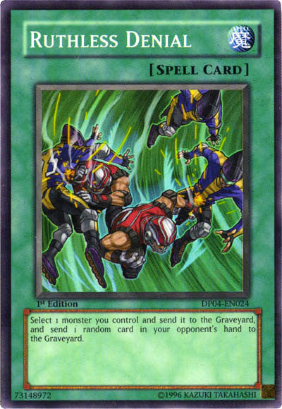 Ruthless Denial [DP04-EN024] Super Rare | Jomio and Rueliete's Cards and Comics
