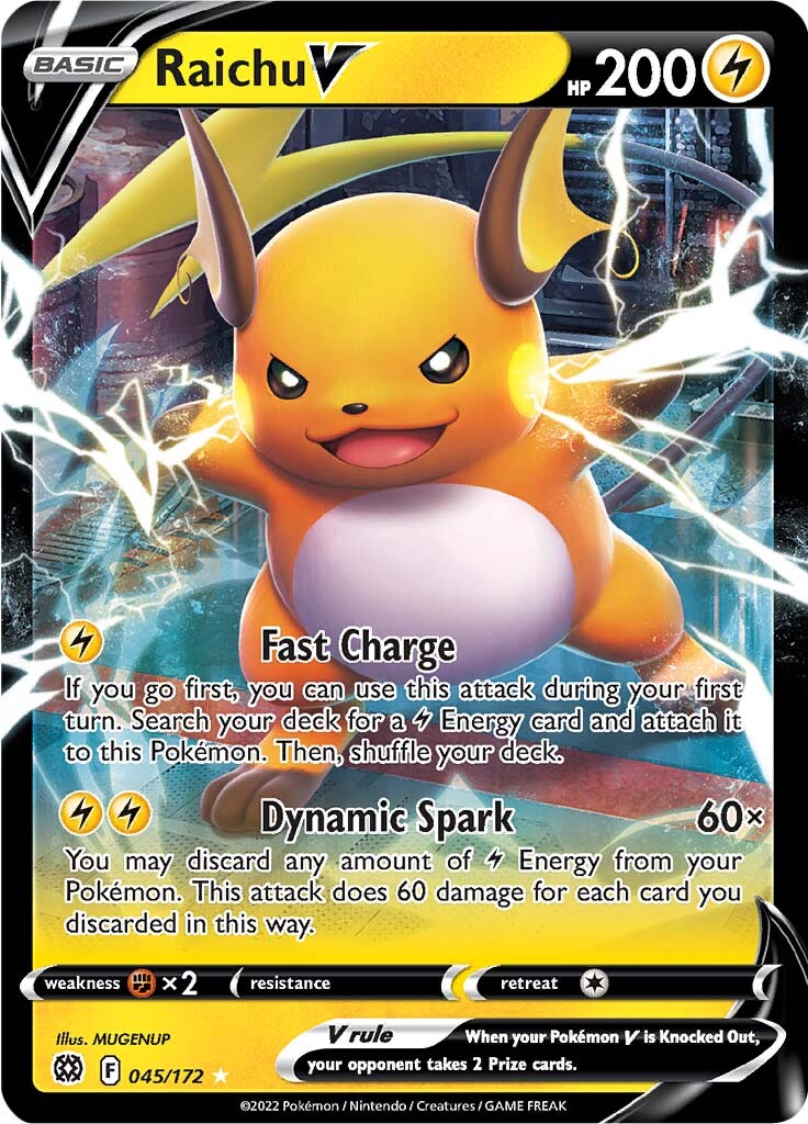 Raichu V (045/172) [Sword & Shield: Brilliant Stars] | Jomio and Rueliete's Cards and Comics