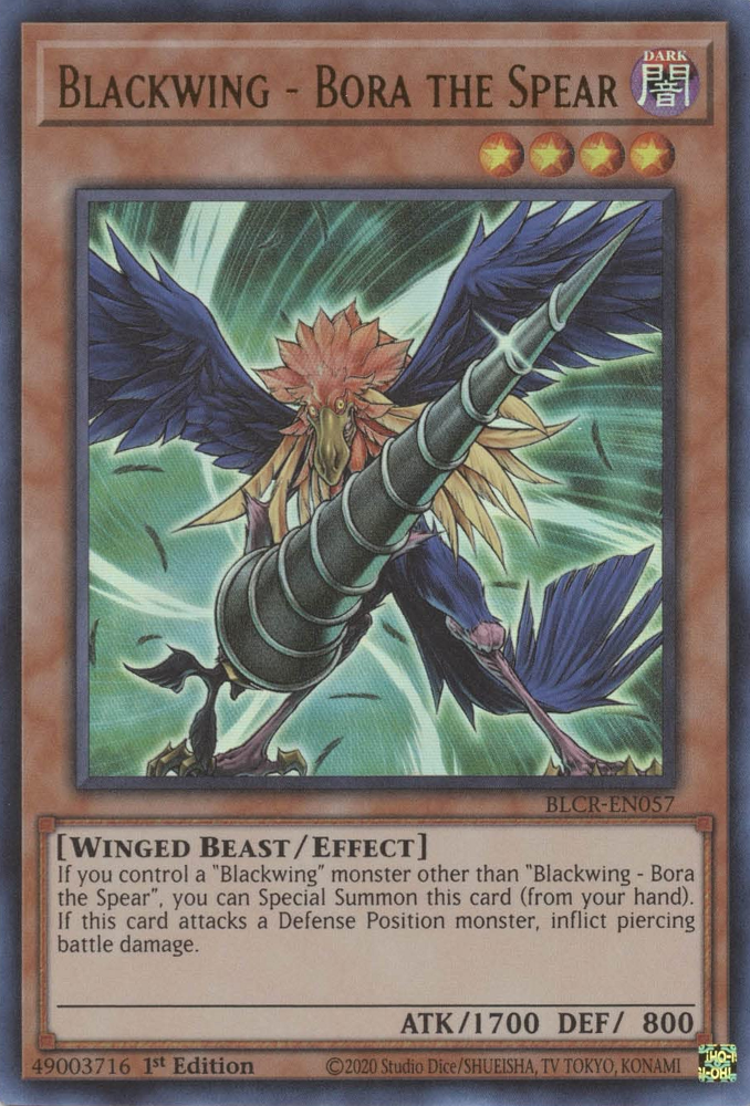 Blackwing - Bora the Spear [BLCR-EN057] Ultra Rare | Jomio and Rueliete's Cards and Comics