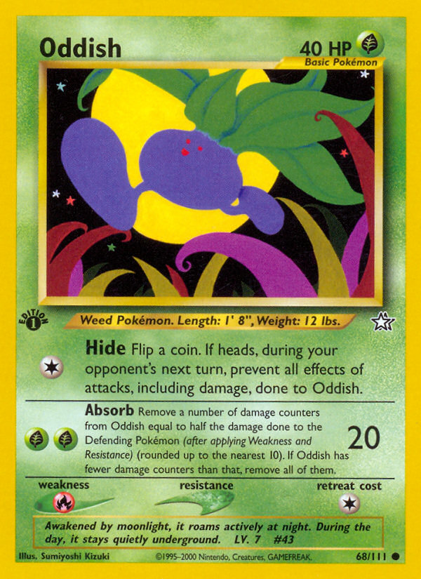 Oddish (68/111) [Neo Genesis 1st Edition] | Jomio and Rueliete's Cards and Comics