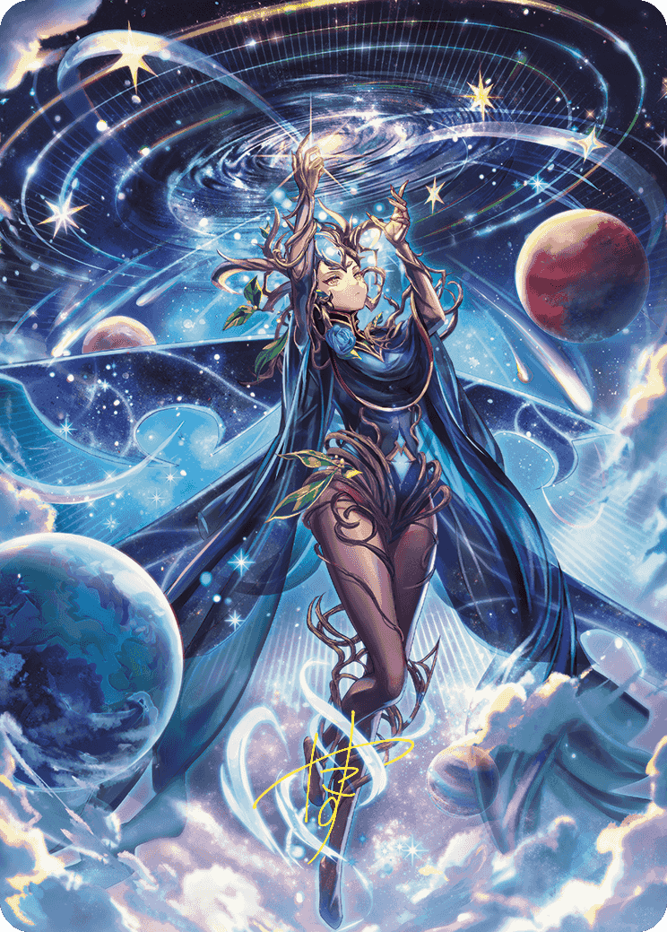 Omniscience Anime Art Card (Gold-Stamped Signature) [Wilds of Eldraine Art Series] | Jomio and Rueliete's Cards and Comics