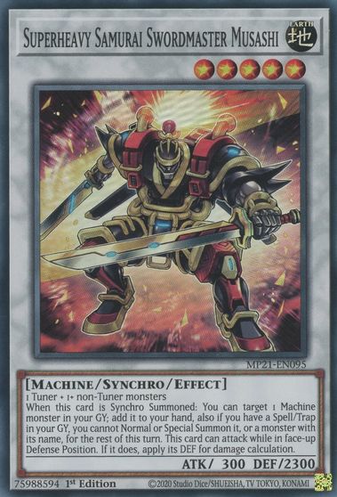 Superheavy Samurai Swordmaster Musashi [MP21-EN095] Super Rare | Jomio and Rueliete's Cards and Comics