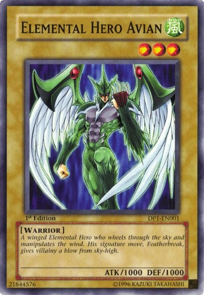 Elemental Hero Avian [DP1-EN001] Common | Jomio and Rueliete's Cards and Comics