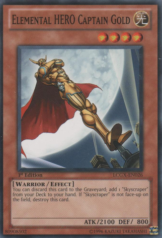 Elemental HERO Captain Gold [LCGX-EN026] Common | Jomio and Rueliete's Cards and Comics
