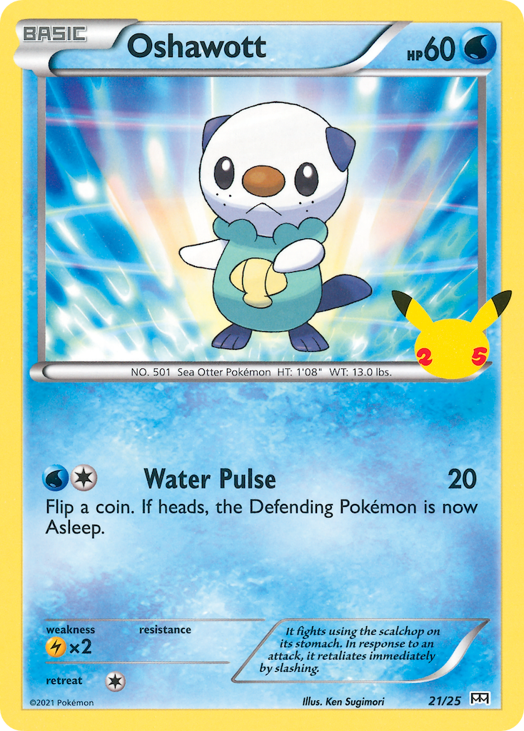 Oshawott (21/25) [McDonald's 25th Anniversary] | Jomio and Rueliete's Cards and Comics