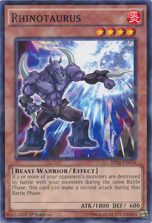 Rhinotaurus (Shatterfoil) [BP03-EN076] Rare | Jomio and Rueliete's Cards and Comics