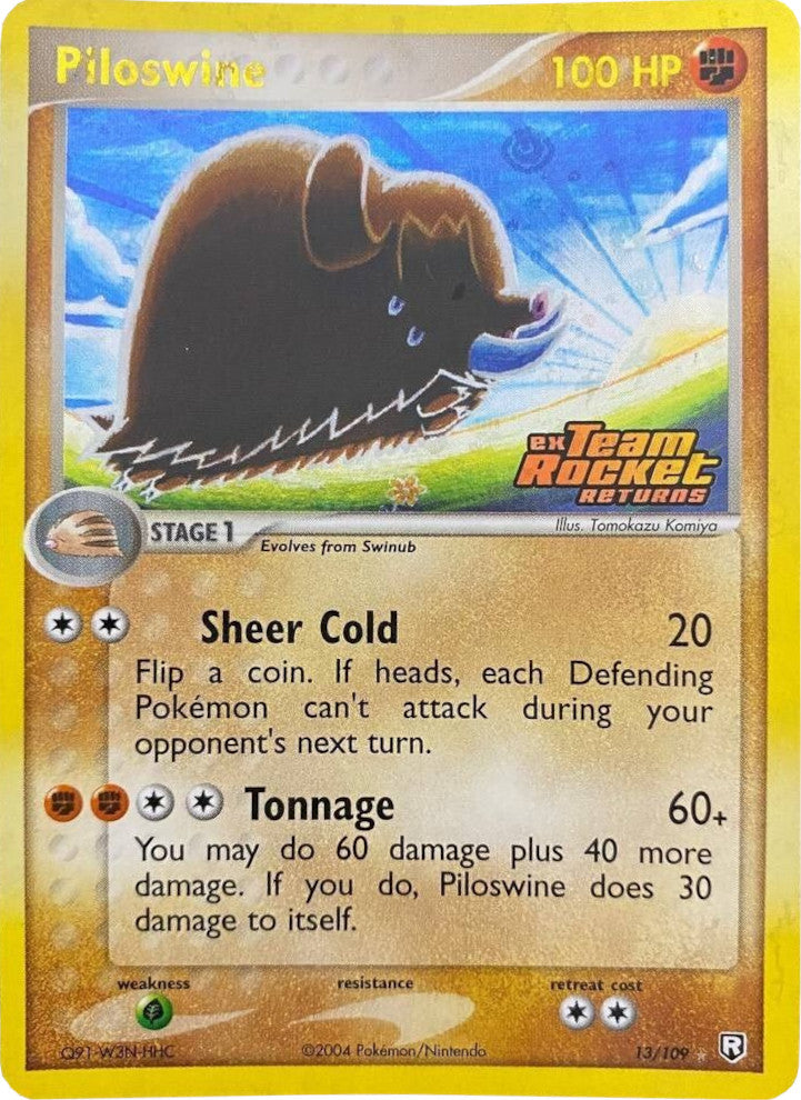 Piloswine (13/109) (Stamped) [EX: Team Rocket Returns] | Jomio and Rueliete's Cards and Comics