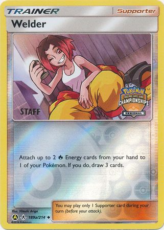 Welder (189a/214) (Regional Championship Promo Staff) [Sun & Moon: Unbroken Bonds] | Jomio and Rueliete's Cards and Comics
