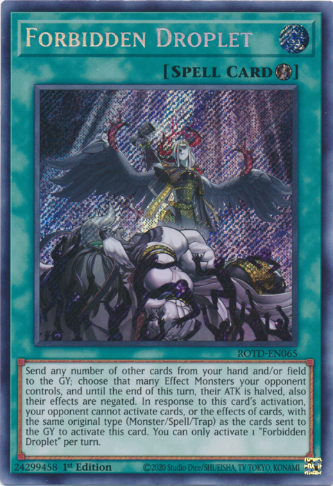 Forbidden Droplet [ROTD-EN065] Secret Rare | Jomio and Rueliete's Cards and Comics